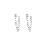 Chain oorbel zilver
