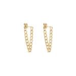 Chain oorbel goud