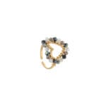 Ring met zwarte pareltjes