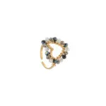 Ring met zwarte pareltjes