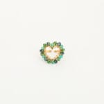 Ring met groene pareltjes - Afbeelding 2
