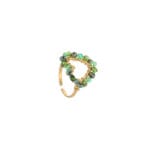 Ring met groene pareltjes