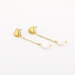 Oorbellen met parels goud - Afbeelding 2