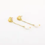 Oorbellen met parels goud - Afbeelding 2