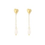 Oorbellen met parels goud