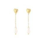 Oorbellen met parels goud