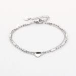 Hartjes armband zilver - Afbeelding 2