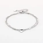 Hartjes armband zilver - Afbeelding 2