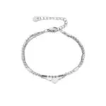 Hartjes armband zilver