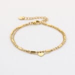 Hartjes armband goud - Afbeelding 2