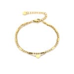 Hartjes armband goud