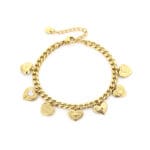 Armband met bedels goud