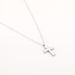 Ketting met kruisje zilver - Afbeelding 2