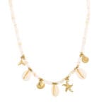 Ketting met schelpjes goud